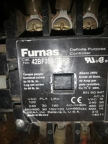 mis şunur: Furnas Definite Purpose Controller + Köməkçi Kontakt Model/məhsul — 2