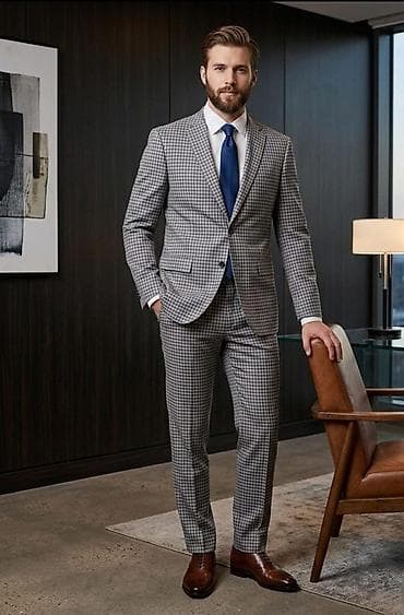 Cinslər: Marka: Renzo Rinaldi (Milano). ​Növü: Kişilər üçün boz dama-dama — 1