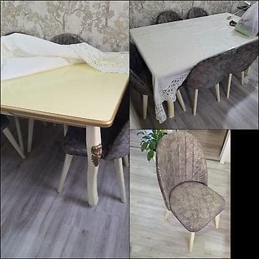 mudir masası: - Yemək otağı üçün masa və 6 ədəd stul dəsti - Masa: düzbucaqlı forma — 1