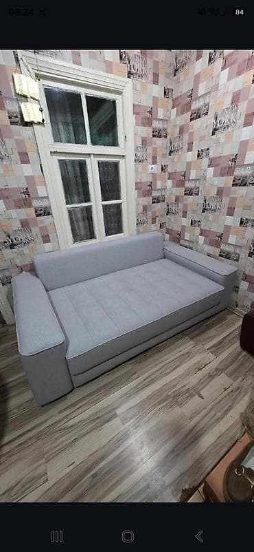 krep parca: Çevrilən divan – açılıb-yığılan, yataq funksiyalı, anbarlı - Rəng — 4