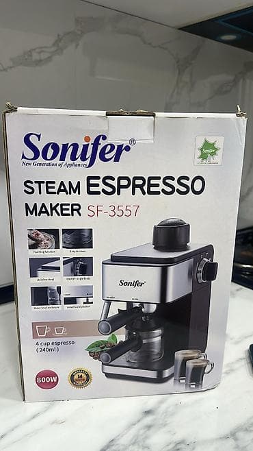 15 pro maxs: Sonifer Steam Espresso Maker SF-3557 (Yenidir, işlənməyib) Açıqlama — 2