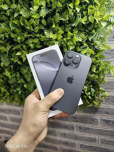 IPhone 16 Pro, 256 GB, Black Titanium, Zəmanət, Kredit, Simsiz şarj