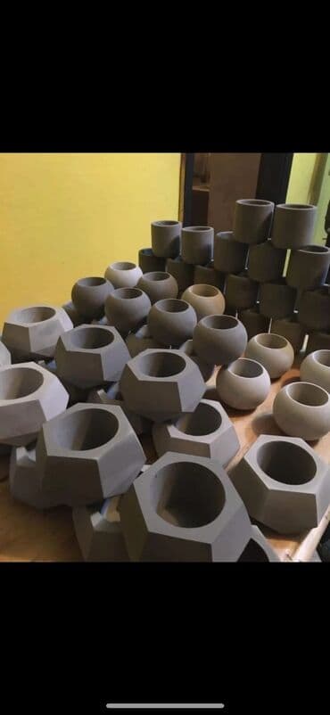 вафельница баку: Beton suvenir/qab kolleksiyası – minimalist dizayn - Material: yüksək — 1