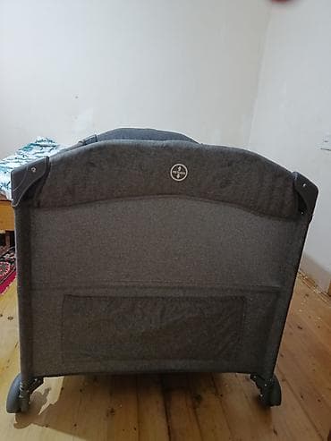 COOL BABY qatlanan uşaq manije/çəpər beşik - Rəng: tünd boz melanj - — 3