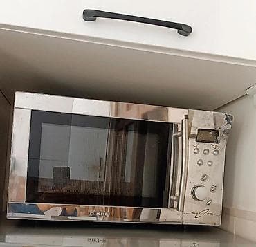 android tv box 9: Mikrodalğalı soba Nikai, Ayrıca dayanan, Mikrodalğalar ilə, rəng - Gümüşü, İşlənmiş — 1