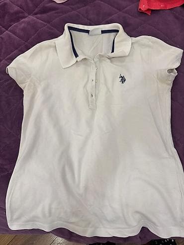 Мужское поло, U.S. Polo Assn, M, цвет - Белый
