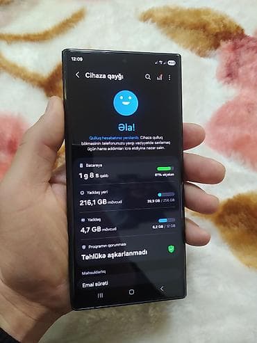 iphona 6 plus: Samsung Galaxy S22 Ultra, 256 GB, rəng - Qara, Barmaq izi — 3