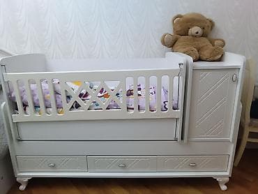 şaxda baba: Uşaq çarpayısı – “Baby Mood” kombinə olunan model - Rəng: ağ, klassik — 1