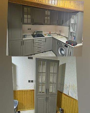 qaz paneli: Membran mətbəx mebeli satılır 500₼. Ölçü umumi 5m. Üzərində qaz moyka — 1