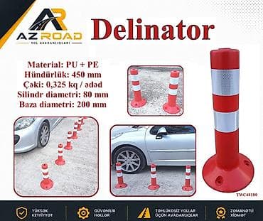 Delinator 45sm ✅ Material: PU + PE ✅ Hündürlük: 450 mm ✅ Çəki: 0,325