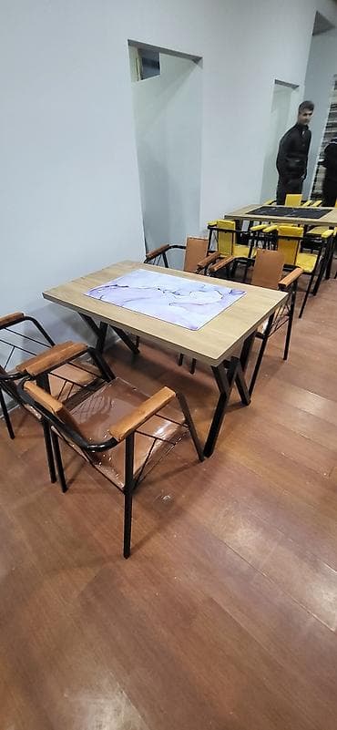 ustullar: Skameykalar ilə, Düz masa, 4 nəfər, Azərbaycan, Zəmanətli, Kredit yoxdur, Ödənişli quraşdırma — 7