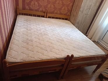 İkinəfərlik çarpayı, Matras ilə, Siyirməsiz — 1