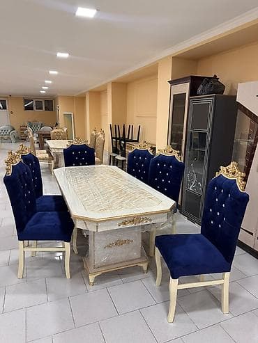 stol ustul: Klassik üslubda yemək otağı dəsti - Komplekt: 1 ədəd düzbucaqlı stol — 3