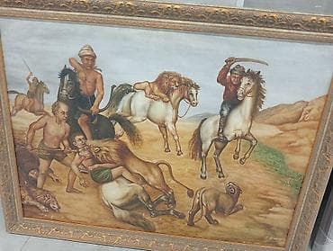 dini tablo: Yağlı boya tablo – “Şir ovu” mövzulu süjetli kompozisiya - Texnika — 1