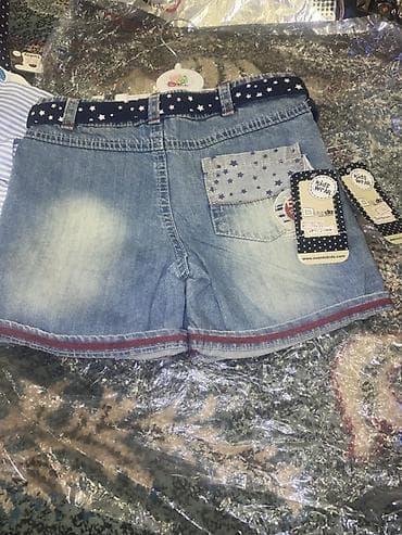 moms 4: Qız uşaqları üçün yay geyim dəsti və denim modelləri - Ağ rəngli — 8