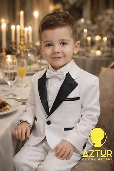 Ремонт техники: AZTUR Çocuk Giyimi – Oğlan uşaqları üçün zərif smokinq dəsti - Rəng — 1