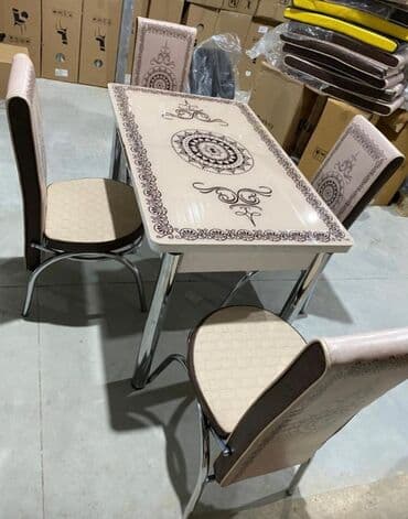 mətbəx stol: Mətbəx üçün, Yeni, Açılan, Dördbucaq masa, 4 stul — 29