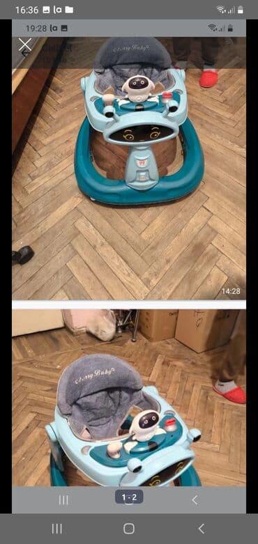 Digər tibbi məhsullar: Uşaq gəzdirəni – “Avery Baby” brendi - Rəng: mavi/akva çalarları, boz — 1