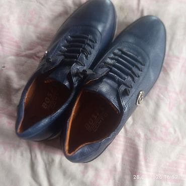 синие мужские туфли: Mavi rəngli kişi ayaqqabısı - Stil: gündəlik/klassik krossovka tipli — 5