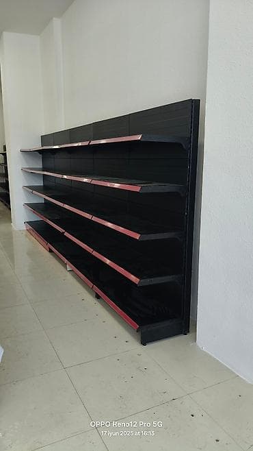 Stend vitrinləri: Qara rəngdə olan, ticarət obyektləri üçün nəzərdə tutulmuş, metal — 2