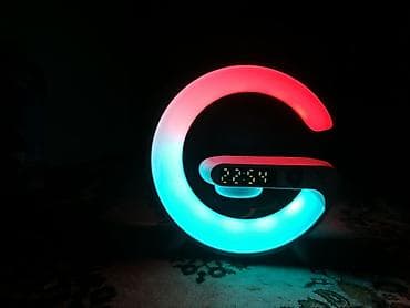 stolüstü işıq: RGB “G” formalı ağıllı masa lampası və saat - Funksiyalar: rəngli LED — 1