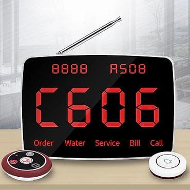 carrier: Restoran/əsas zal üçün simsiz çağırış sistemi Xüsusiyyətlər: - LED — 6