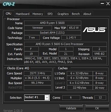 komputer pult: Prosessor AMD Ryzen 5 5600, > 4 GHz, 6 nüvə, İşlənmiş — 3