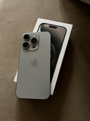 IPhone 15 Pro, 128 GB, Natural Titanium, Simsiz şarj, Face ID, Sənədlərlə