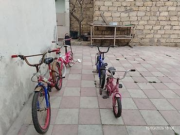 Городские велосипеды: Uşaq velosipedləri dəsti - 4 ədəd uşaq velosipedi bir yerdə. - — 2