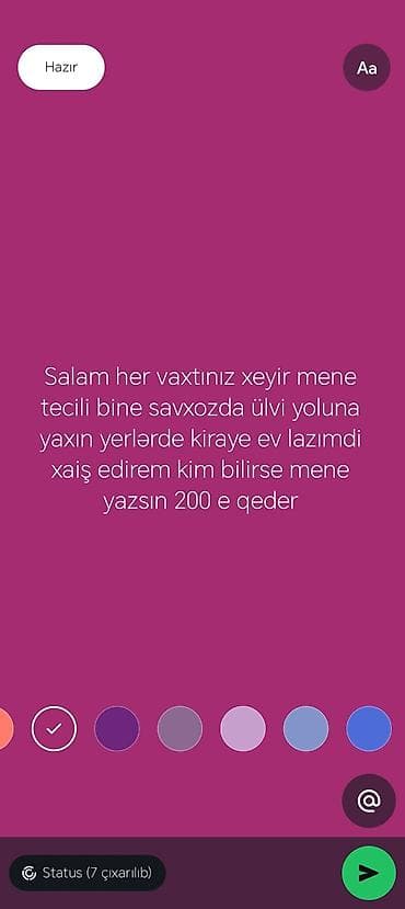 Kirayə evlər: Axtarıram: Kirayə ev Məkan tələbi: - Binə Savxozda, Ülvi yoluna yaxın — 1