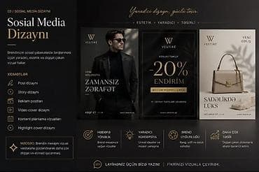 Резюме: Peşəkar qrafik dizayn xidməti Xidmət istiqamətləri: - Sosial media — 1