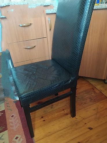 Mətbəx üçün, Qatlanmayan, rəng - Qara Stul