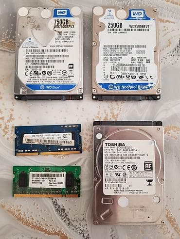 HDD ve RAM WD 750GB WD 250GB TOSHIBA 750HB (hddler nasazdir 1 ededi lalafo.az -da HDD ve RAM WD 750GB WD 250GB TOSHIBA 750HB (hddler nasazdir 1 ededi