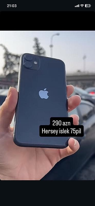 telefon aksesuarları toptan satiş baki: IPhone 11, 64 GB, Qara, Face ID — 1