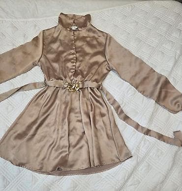 ince sepler: AMISU brendinin atlas effektli mini donu - Rəng: Şampan/qızılı bej - — 1