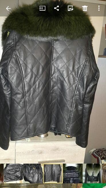 dəri jaket: Натуральная кожа и натуральный мех(черный).размер 38 — 3