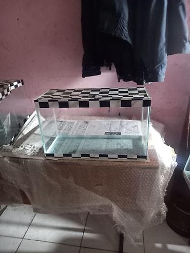 akvarumlar: Akvaryum şüşə qutular - Material: şəffaf şüşə, silikonla — 4