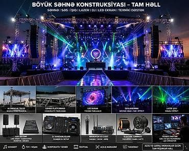Böyük Səhnə Konstruksiyası – Tam Həll Açıq və qapalı məkanlar üçün lalafo.az -da Böyük Səhnə Konstruksiyası – Tam Həll Açıq və qapalı məkanlar üçün