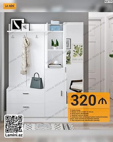 dolab skaf: Dəhliz Dolabı – La Mini - Ölçülər: D 40 × H 200 × E 140 sm - Rəng — 1