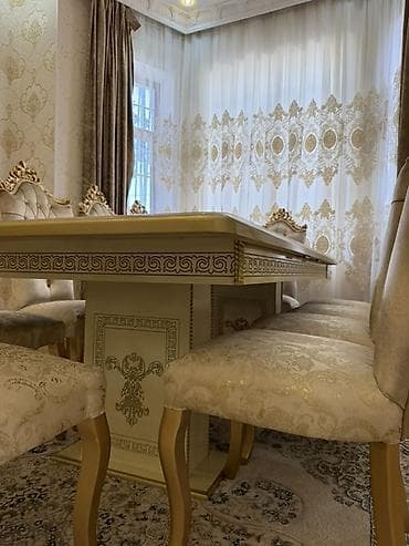 generator az: Klassik üslubda yemək otağı dəsti - Komplekt: düzbucaqlı süfrə (10 — 2
