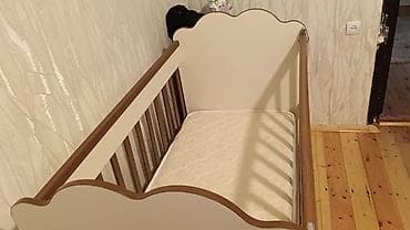 nikel boru: Oğlan və qız üçün, İşlənmiş, Dördbucaq, Beşik, Dəstsiz, Matras ilə, Yellənmə mexanizmsiz — 4