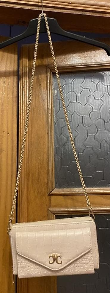 aldo canta: Zəncirli çiyin çantası – krem/bej rəng, canta -kowelok 35 m tezedi — 1