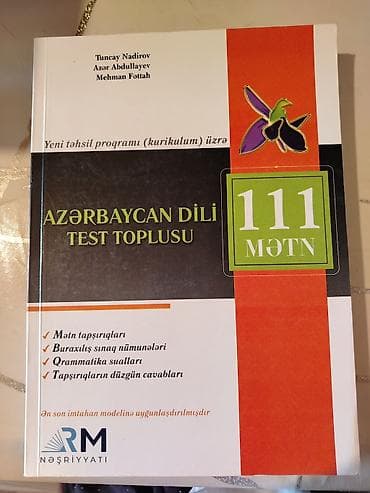 cinar testleri: Azərbaycan dili 111 sınaq.İstifadə olunmayıb.İçi tər-təmizdir.Azadlıq — 1