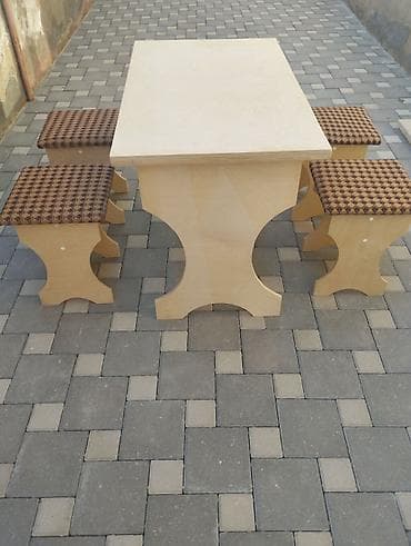 Mətbəx üçün, Açılmayan, Dördbucaq masa, 6 stul — 1