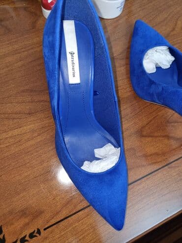 женские толстовки на молниями: Туфли, Размер: 38, цвет - Синий, Новый — 2