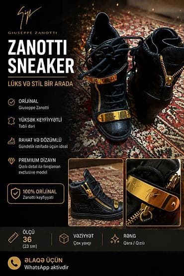 Krossovka ve ketlər: Giuseppe Zanotti “Zanotti Sneaker” – lüks və stil bir arada. - Brend — 1