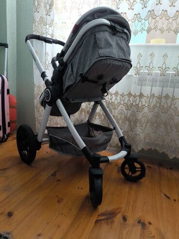 Oyuncaqlar: Uşaq arabası – FORBABY (boz rəng) - Çərçivə: yüngül və möhkəm — 3