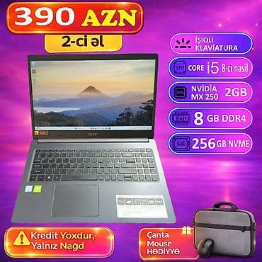 xarici ssd: İşlənmiş Acer Aspire, 15.6 ", Intel Core i5, 256 GB, Ünvandan götürmə, Pulsuz çatdırılma, Ödənişli çatdırılma — 1