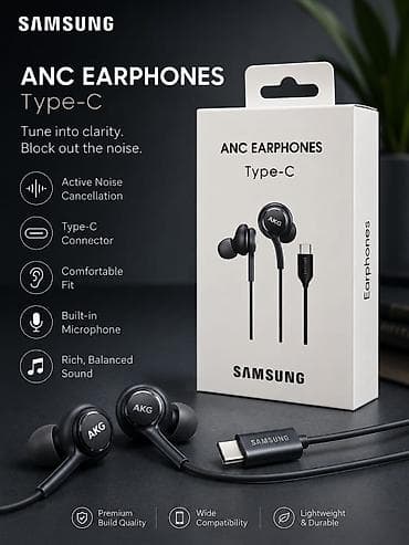 karaoke mikrofon bluetooth: Samsung ANC Earphones Type‑C - Aktiv Səsboğma (ANC): Xarici səsi — 1