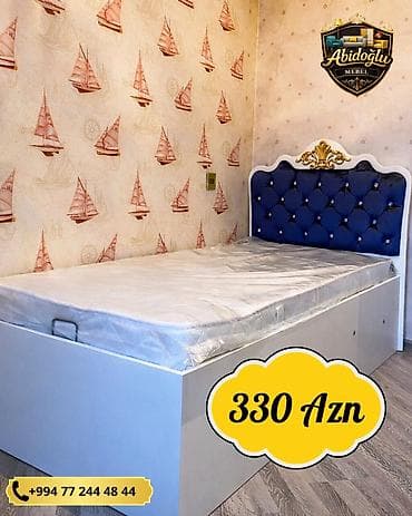 tek krafat: Yeni, Təknəfərlik çarpayı, Bazalı, Matras ilə, Siyirməsiz, Azərbaycan — 1